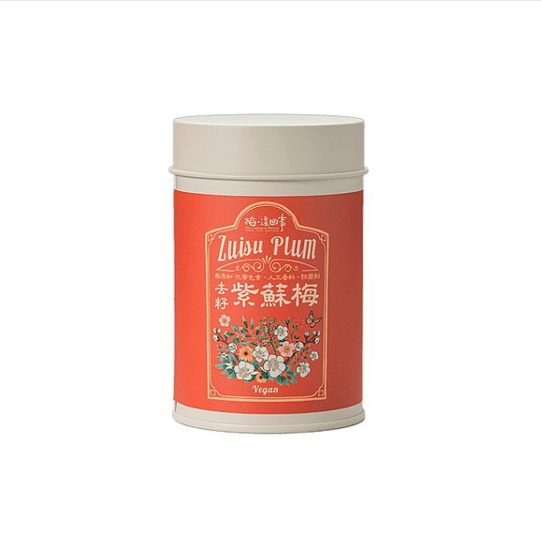 #6019 去籽紫蘇梅-鐵罐 Perilla Plum (祥記)80g, 24/cs