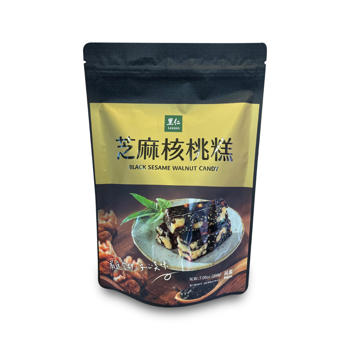 #5924 芝麻核桃糕 Black Sesame Walnut Candy (里仁) 200g, 20/cs