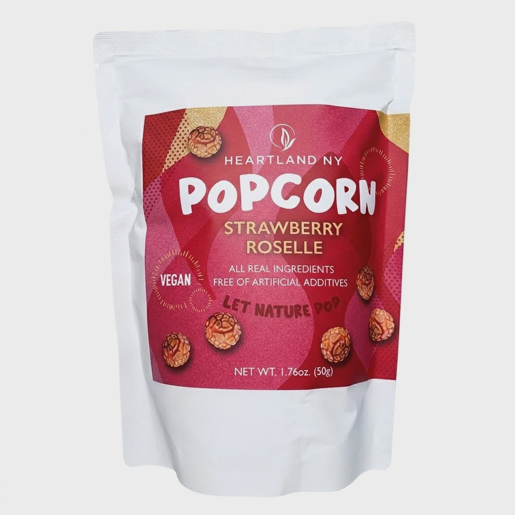 #6684 草莓洛神花爆米花 Strawberry Roselle Popcorn (HNY), 50g 30/cs