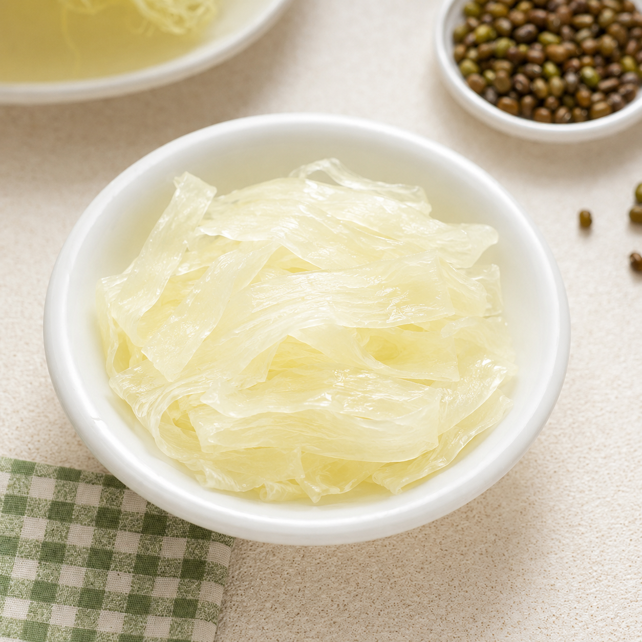 #6323 寶鼎百分百頂級純綠豆寬粉 BaoDing Premium Pure Mung Bean Wide Cellophane Noodle (中農) 200g, 24/cs