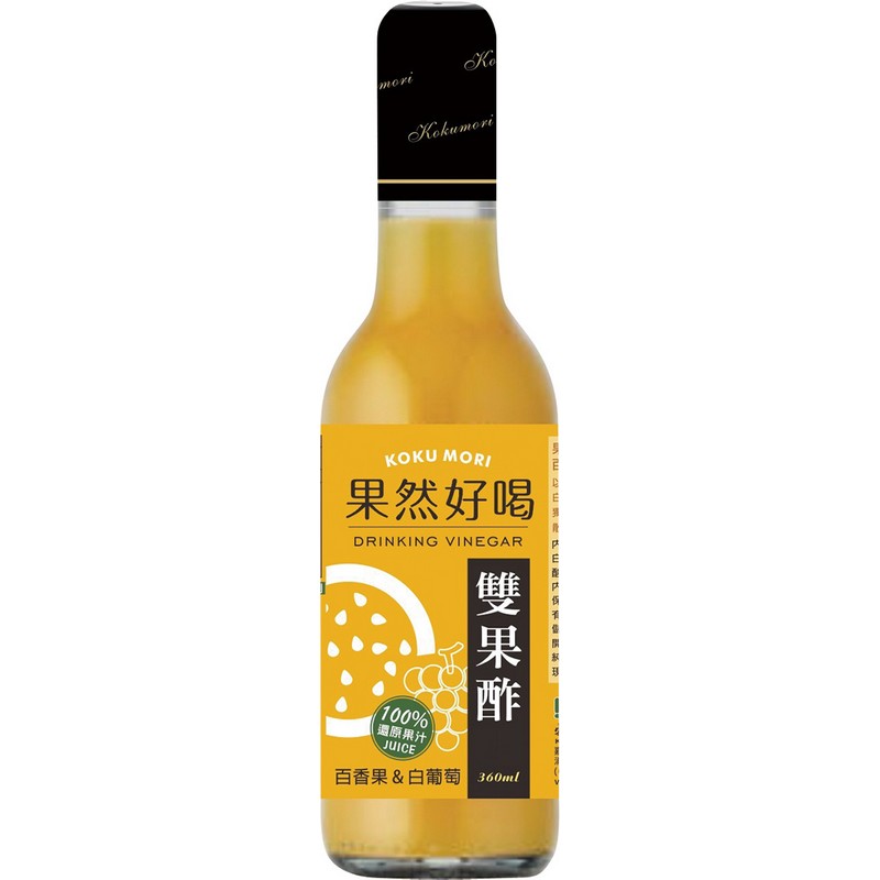 #5353 百香果白葡萄雙果酢Passion Fruit & White Grapes Vinegar(穀盛) 360ml, 12/cs