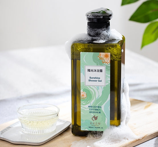 #5806 New陽光沐浴露500ml sunshine shower gel (里仁) 500g, 20/cs