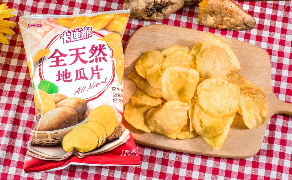 #5359 卡迪那全天然地瓜片 原味 Cadina All Natural Sweet Potato Chips Salt Flavor (聯華) 125g, 12 /cs