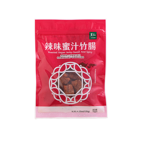 #5845 辣味蜜汁竹腸 Roasted Vegan Jerky-Sweet And Spicy (里仁) 120g, 12/cs