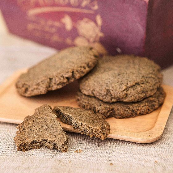 #2484 黑芝麻酥片 Black Sesame Cookies (里仁) 266 g, 16/cs