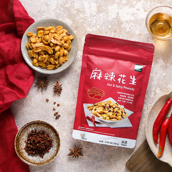 #5172 麻辣花生 Hot & Spicy Peanuts (里仁) 180 g, 20/cs