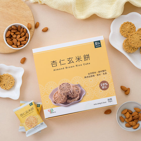 #4592 杏仁玄米餅 Almond Brown Rice Cake (里仁) 264 g, 24/cs