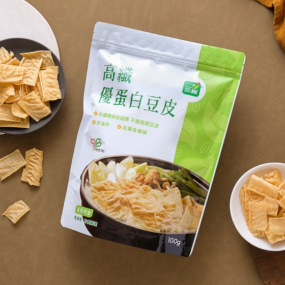 #6037 高纖優蛋白豆皮 Bean Curd (里仁) 100g, 15/cs