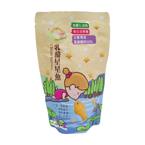 #4581 乳酪星星魚 Cheese Biscuits (里仁) 140 g, 48/cs