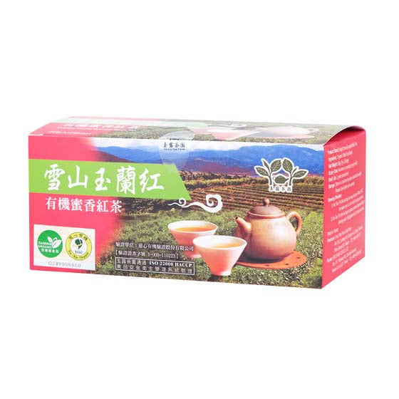 #4708 雪山玉蘭紅有機蜜香紅茶包 Organic Honey-Scented Black Tea (里仁) 60g, 24/cs