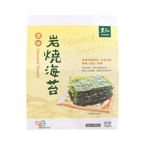 #2389 岩燒海苔 Seaweed Sheets (里仁) 12g x 4packs, 24/cs