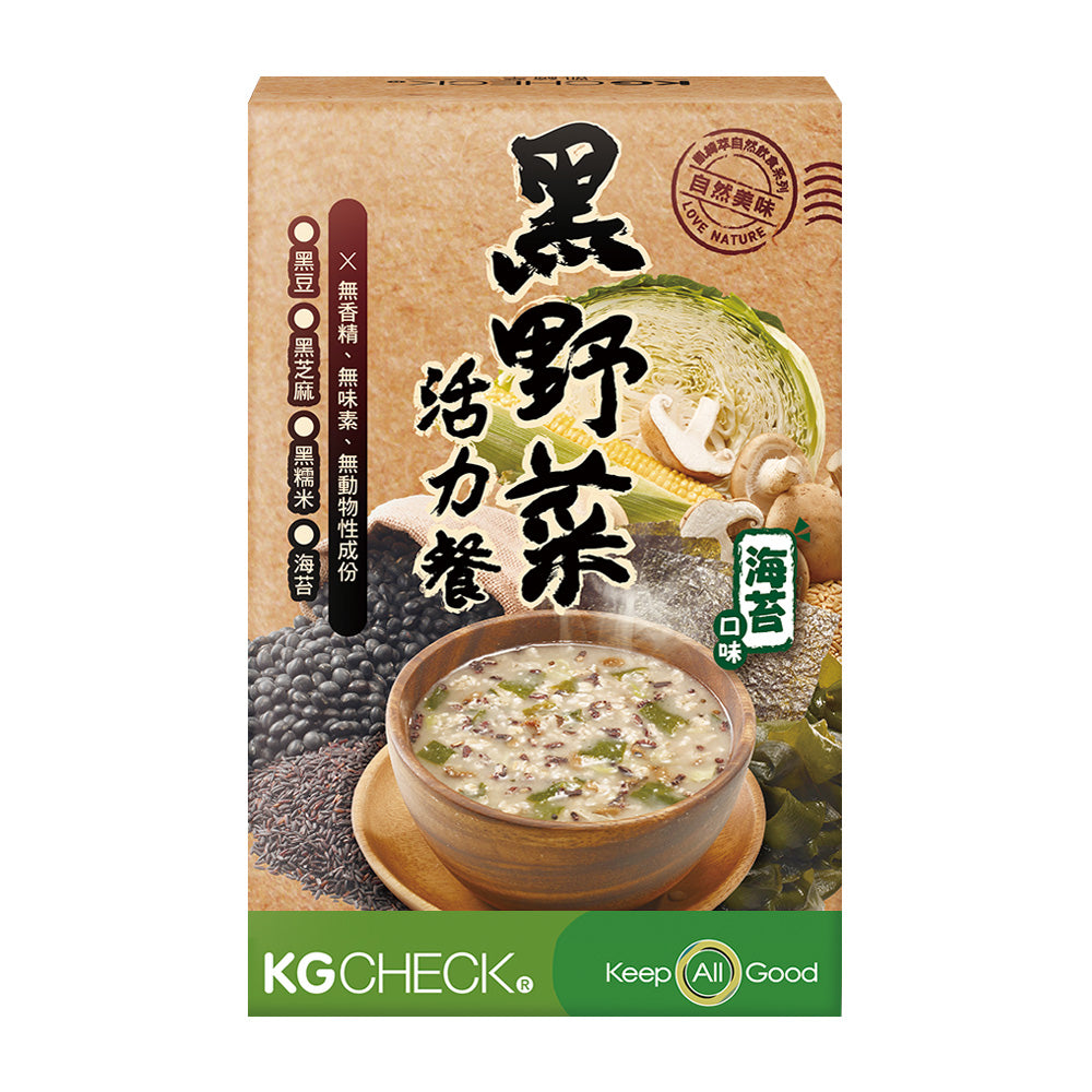 #5211 KG黑野菜活力餐[6入]  Black Veggie Oat Meal (聯華) 180 g