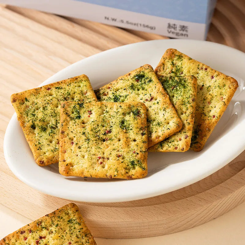 #6528 滸苔蘇打餅 Sea String Lettuce Saltine Crackers (里仁) 156 g