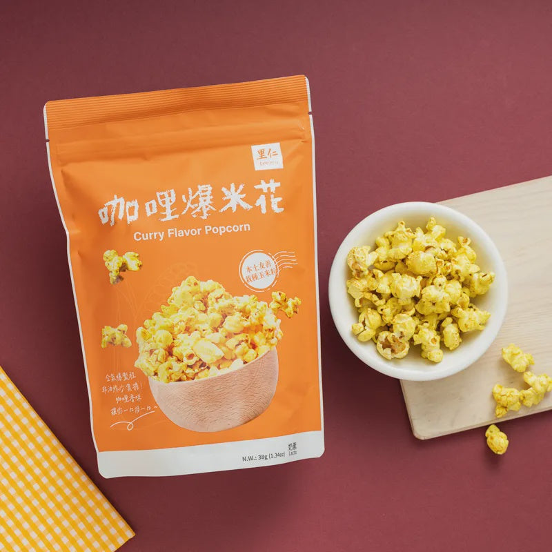 #6556	咖哩風味爆米花 Curry Flavor Popcorn (里仁) 38g, 12/cs