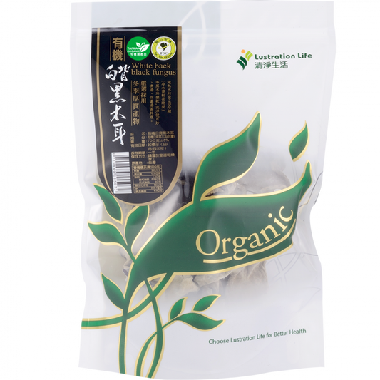 #6468 有機白背黑木耳 Organic White back black fungus (清淨生活) 70g, 20/cs