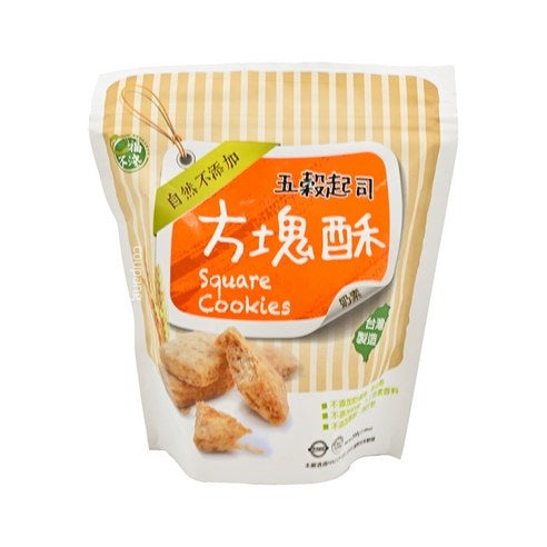#5341 無蛋方塊酥-五穀起司 Square Cookies-Grain Cheese (口福不淺) 200 g, 32/cs