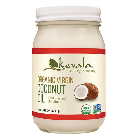 #3198 有機椰子油 Organic Raw Coconut Oil (Kevala) 16 oz, 12/cs