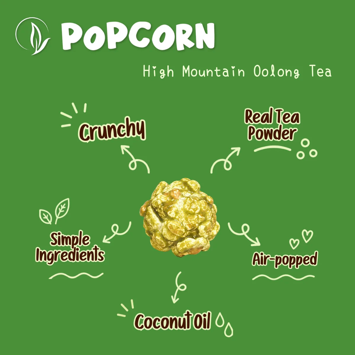 #6681 高山烏龍爆米花 High Mountain Oolong Tea Popcorn (HNY) 50g, 30/cs