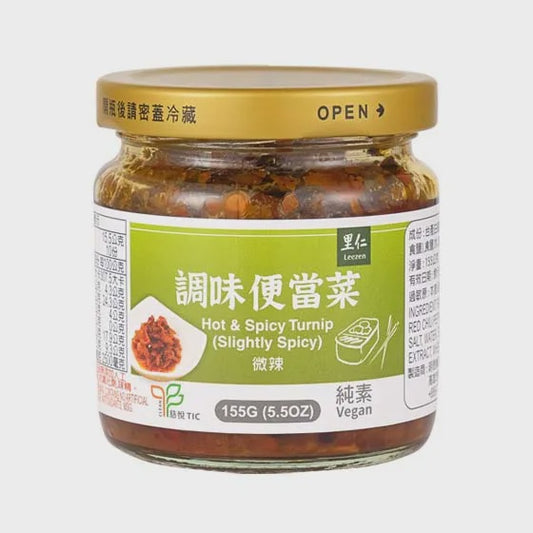 #6320 調味便當菜[微辣] Hot & Spicy Turnip -Slightly Spicy (里仁) 155g, 12/cs