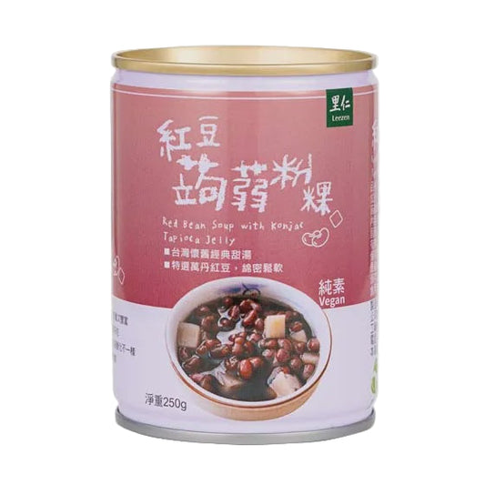 #6476 紅豆蒟蒻粉粿 Red Bean Soup with Konjar Tapioca Jelly (里仁) 250g, 24/cs