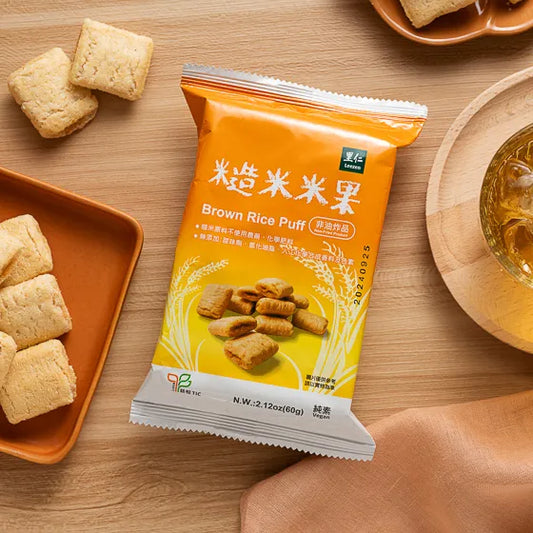 #1944 糙米米果[小] Brown Rice Puff (里仁) 60 g