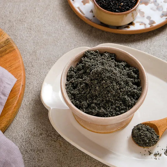 #5608 有機黑芝麻粉 Organic Black Sesame Powder (里仁) 250 g, 24/cs