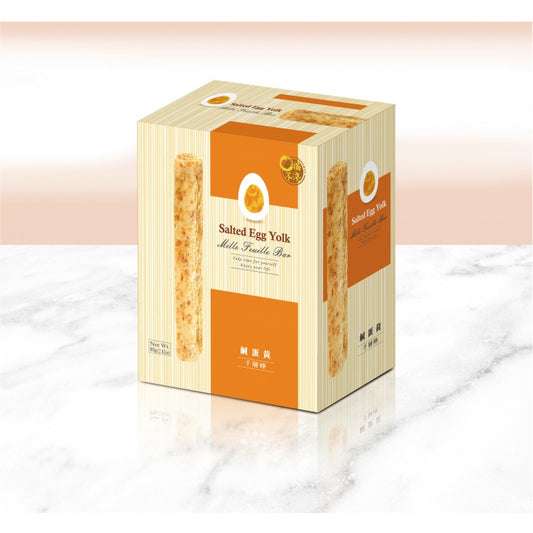 #6380 鹹蛋黃千層棒 Mille Feuille Bar-Salted Egg Yolk (口福不淺) 80g, 48/cs