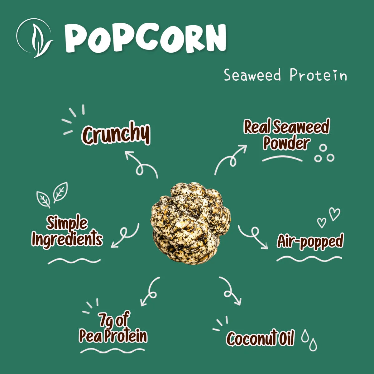#6686 海苔高蛋白爆米花 High Protein Seaweed Popcorn (HNY) 50g, 30/cs