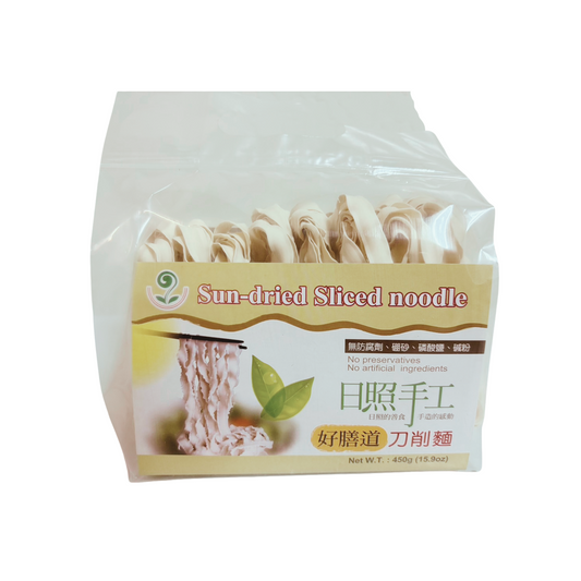 #6518 原味刀削麵 Sliced noodle - original (禾一發) 450g, 16/cs