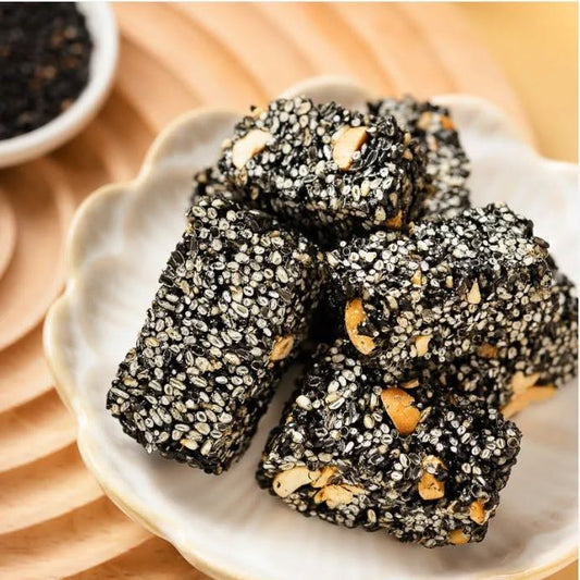 #5244 芝麻糖 Bootein Black Sesame-Peanut Chunks (里仁) 300g, 20/cs