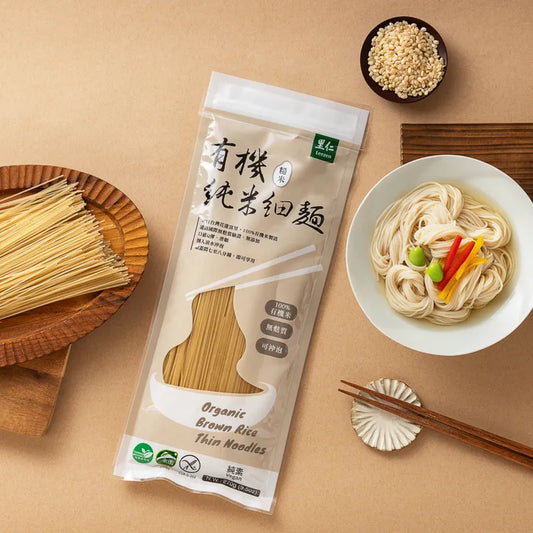 #6397 有機純米細麵-糙米 Organic Brown Rice Thin Noodles (里仁)270g, 30/cs