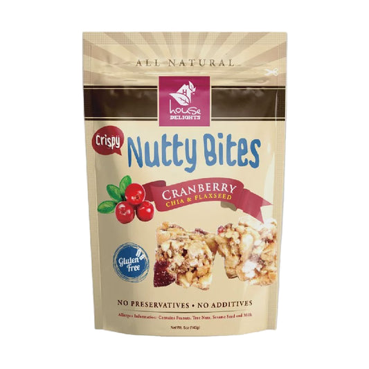 #6523 蔓越莓堅果酥 Crispy Nutty Bites -Cranberry Chia & Flaxseed (豆之家) 140g, 24/cs