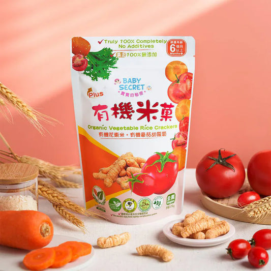 #6531 有機番茄胡蘿蔔米菓 Organic Tomato Carrot Rice Crackers (牧菓) 25g, 30/cs