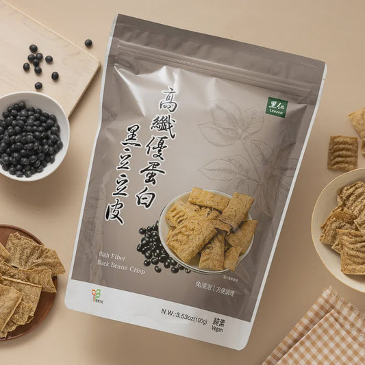 #6308-1 高纖優蛋白黑豆豆皮 Plant Based Protein Crisp-Black Bean (里仁) 100g, 15/cs