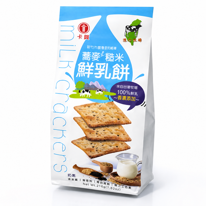 #6500 卡賀蕎麥糙米鮮乳餅 Kaho Buckwheat Brown Rice Milk Cracker (德一) 216 g