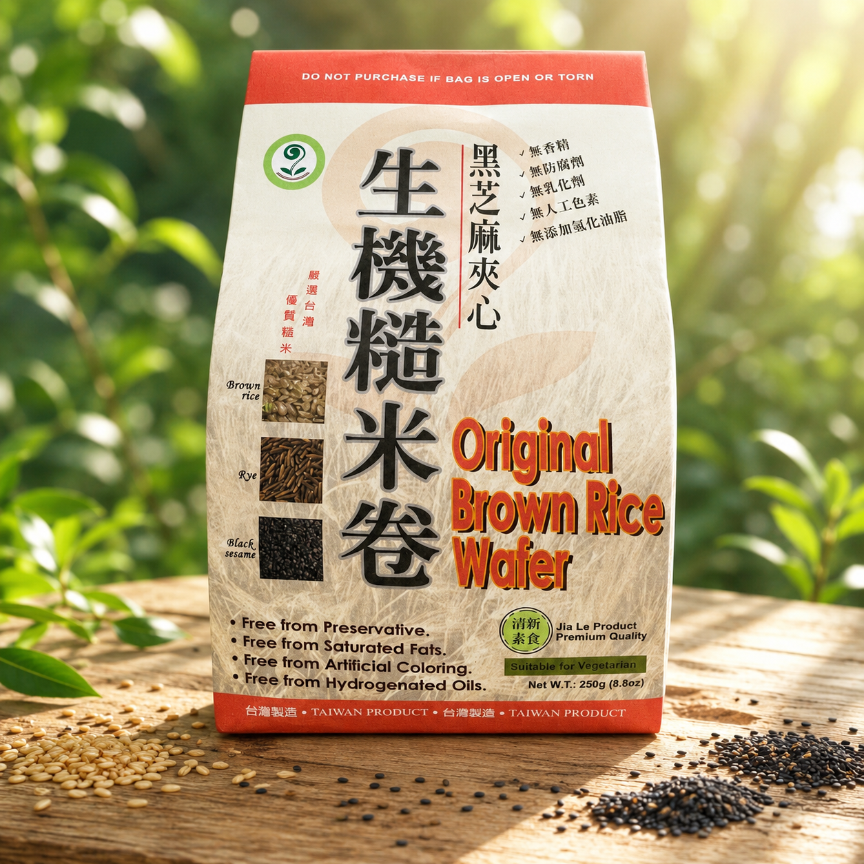 #2729 生機糙米卷 Brown Rice Wafer (禾一發) 250 g