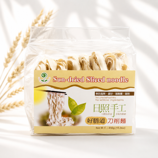 #6518 原味刀削麵 Sun-Dried Sliced Noodles - Original (禾一發) 450 g