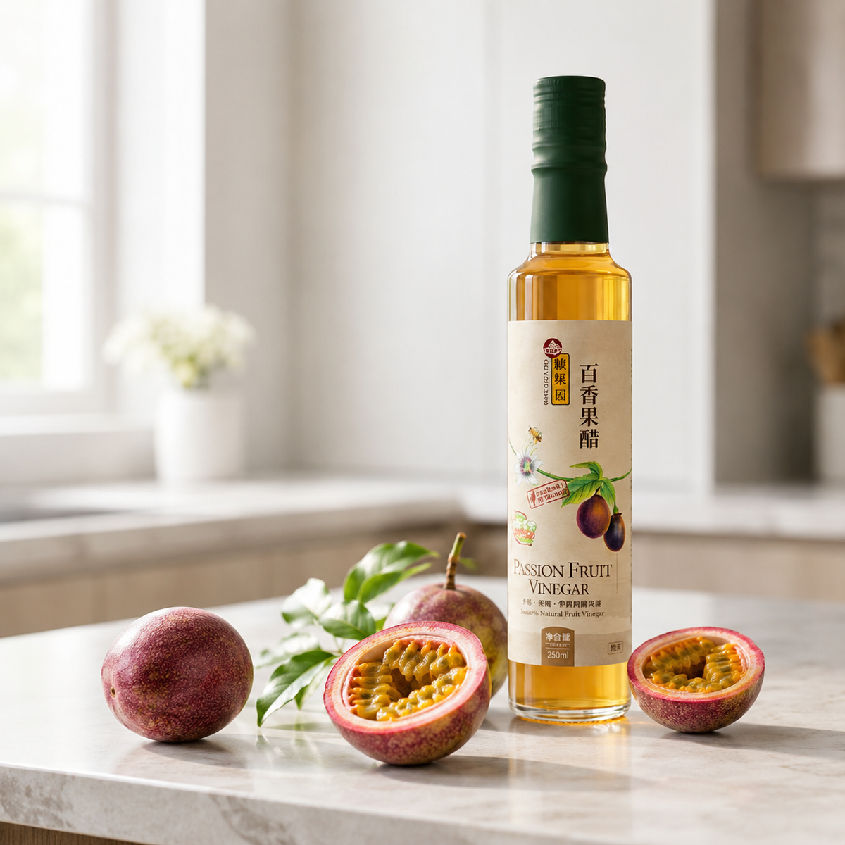 #3790 百香果醋[無糖] Passion Fruit Vinegar – No Sugar (陳稼莊) 250 ml