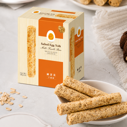 #6380 鹹蛋黃千層棒 Mille Feuille Bar-Salted Egg Yolk (口福不淺) 80g, 48/cs