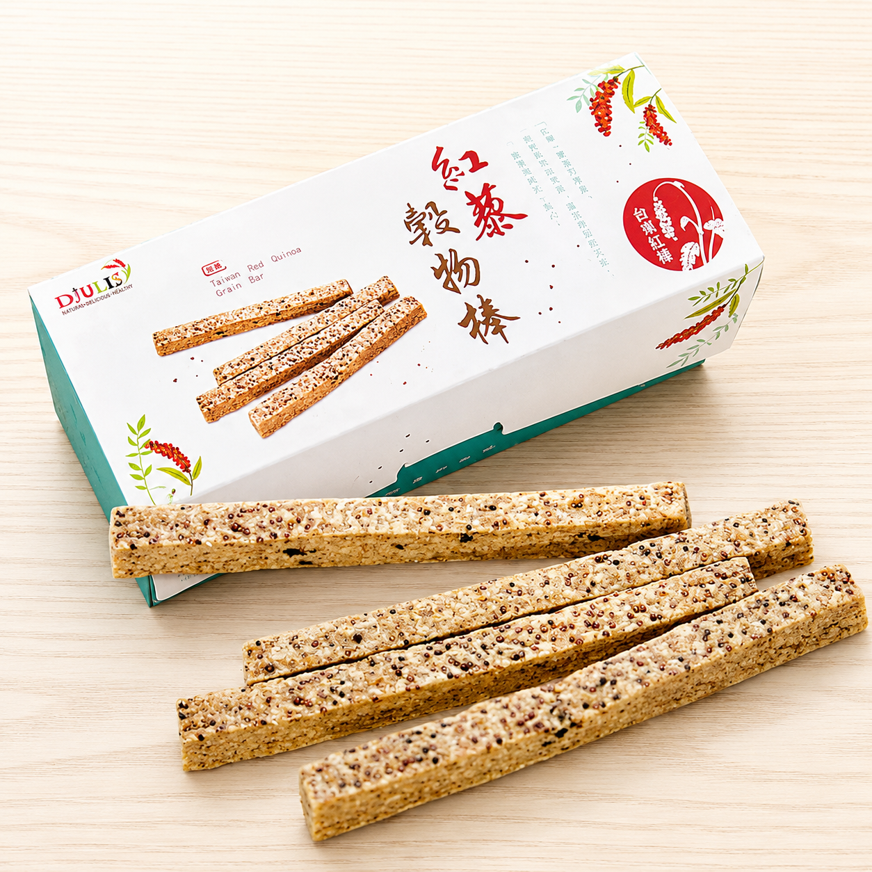 #5533 紅藜穀物棒 Taiwan Red Quinoa Grain Bar (朱德利斯) 168g, 20/cs