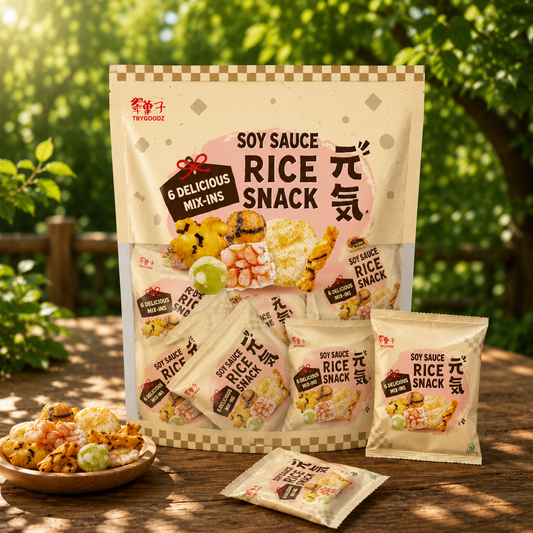 #6406 元氣醬燒米果 Teriyaki Mixed Rice Crackers (豆之家) 20g, 20/cs