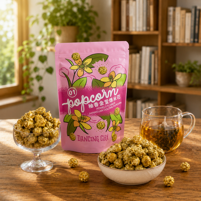 #5429 柚香金萱爆米花 Pemelo flower Jhinhsuan Oolong popcorn (舞間茶心) 60g, 100/cs