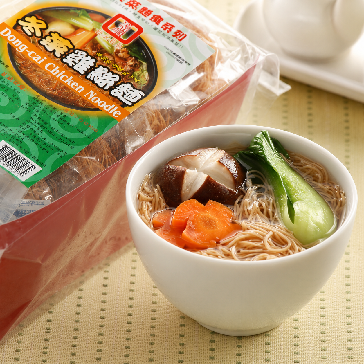 #3353 冬菜雞絲麵-全素 Dong-Cai Thin Noodles (源順) 50g/包*5包/袋, 24/cs