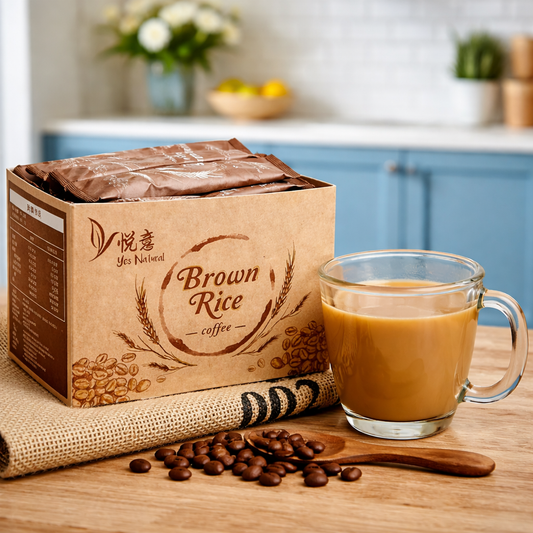 #5507 糙米咖啡-有糖 Brown Rice Coffee (悅意) 18sac/30g, 24/cs