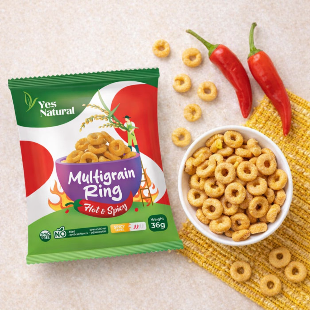 #6486 穀物圈圈-辣味 Multigrain Ring [Hot & Spicy] (悅意) 1440g, 40/cs
