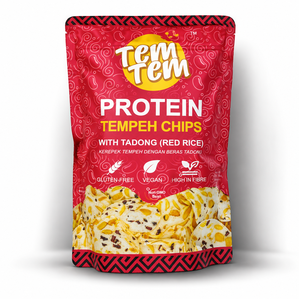 #6680 天貝脆片-紅米 Protein Tempeh Chips Red Rice (悅意) 100g, 24/cs