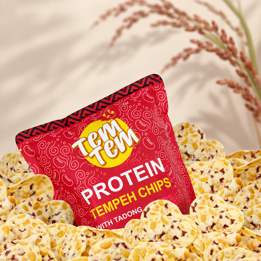 #6680 天貝脆片-紅米 Protein Tempeh Chips Red Rice (悅意) 100g, 24/cs