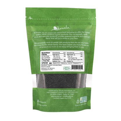 #3150 有機黑芝麻粒 Organic Black Sesame Seeds (Kevala) 16 oz