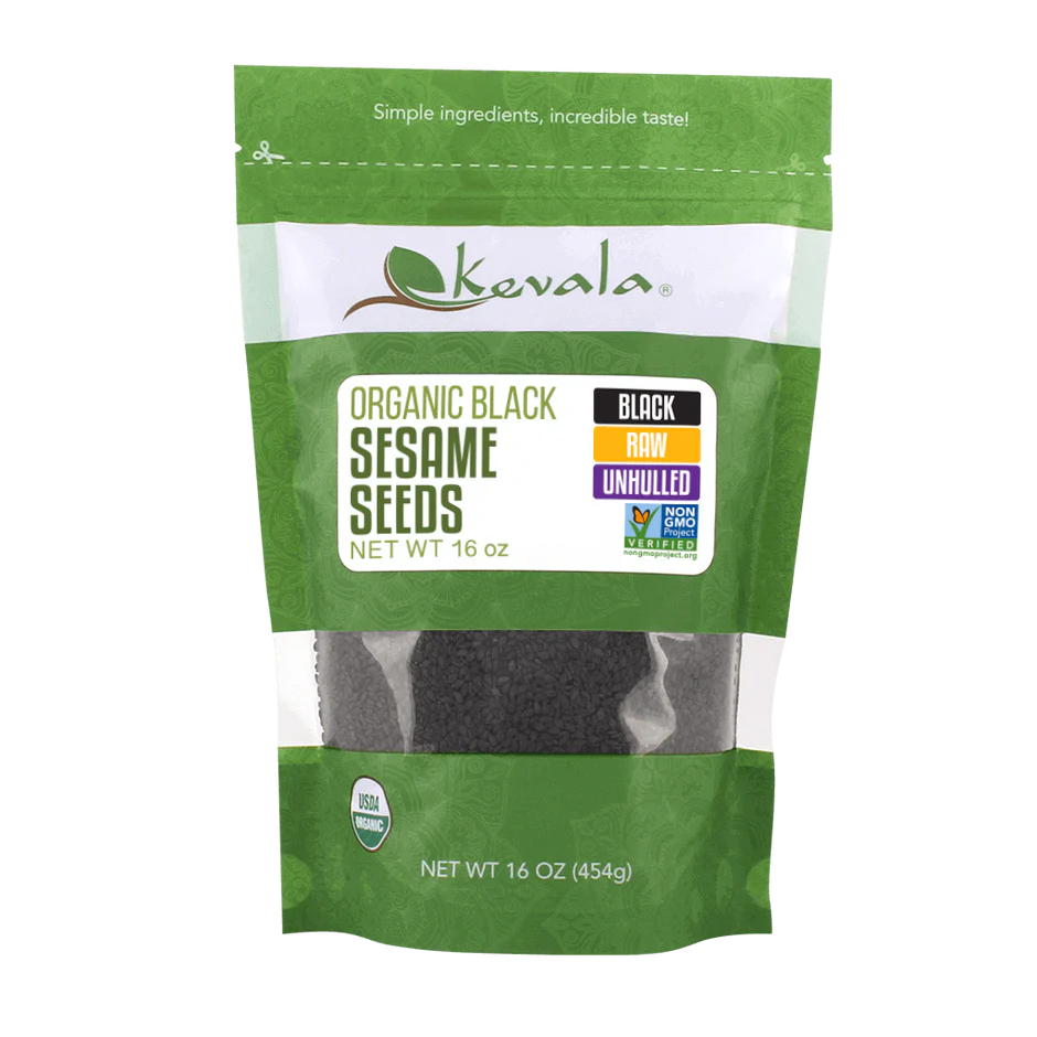 #3150 有機黑芝麻粒 Organic Black Sesame Seeds (Kevala) 16 oz