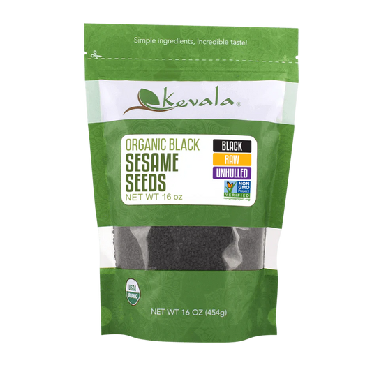#3150 有機黑芝麻粒 Organic Black Sesame Seeds (Kevala) 16 oz, 12/cs